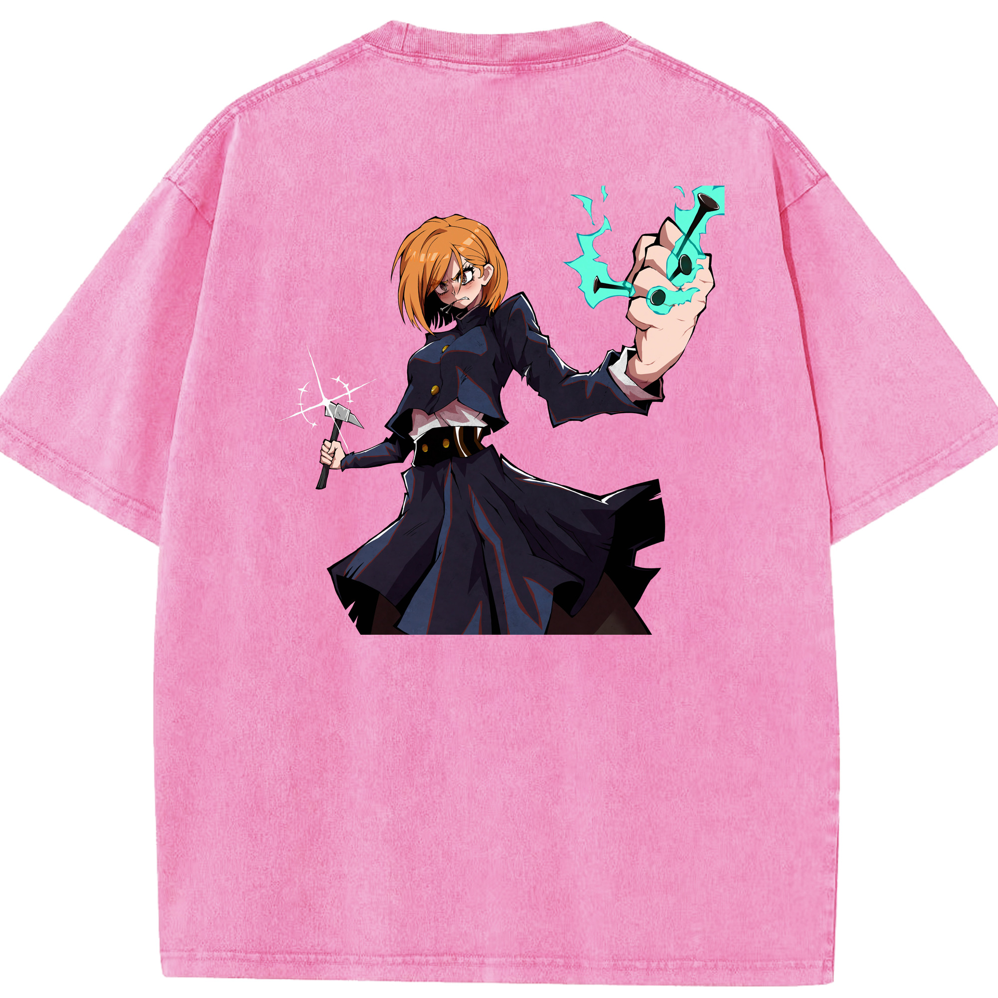 （画像用） 呪術廻戦 Jujutsu Kaisen 綿100% ヴィンテージ風 半袖Tシャツ（背面プリント）